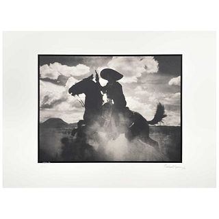 GABRIEL FIGUEROA, Pueblerina, 1948, Signed and dated 90, Photoserigraphy 147 / 300, 15.7 x 19.4" (40 x 49.5 cm)
