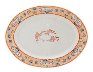 * A Chinese Export Porcelain American Market Oval Platter Length 11 3/8 inches.