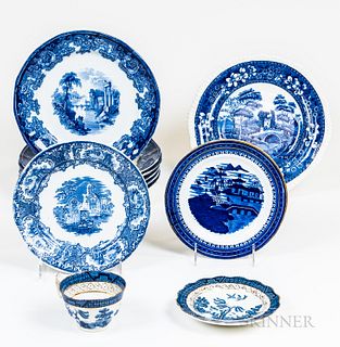 Group of Blue and White Transferware