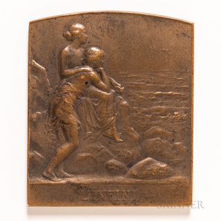 Miniature Bronze Pierre Lenoir Plaque