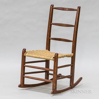 Small Red-stained Rocking Chair