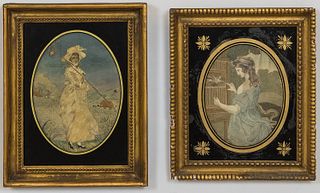 Four Framed Needlepoint Pictures