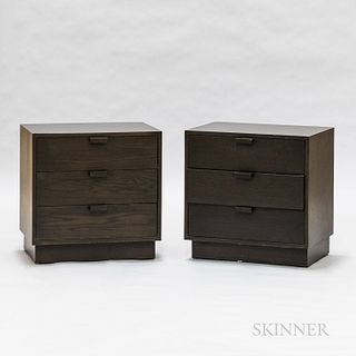 Pair of Charles Webb Black-stained Oak Chests