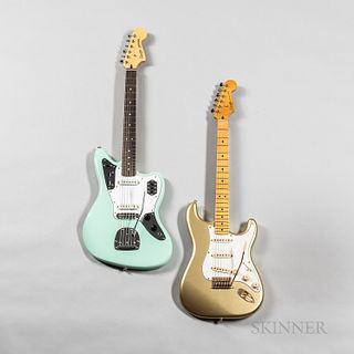 Two Squier by Fender Electric Guitars