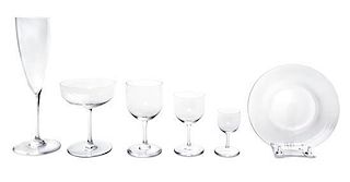 * A Baccarat Partial Stemware Service Height of red wines 5 5/8 inches.