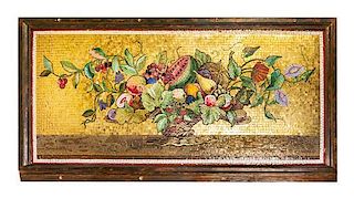 An Italian Mosaic Plaque Height 28 1/2 x width 60 3/4 inches.