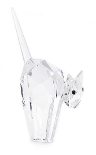 * A Swarovski Model of a Cat Height 2 1/8 inches.