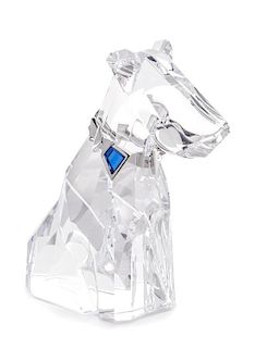 * A Swarovski Model of a Dog Height 4 1/2 inches.
