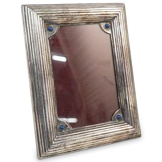 Cartier Silver Plated and Lapis Picture Frame