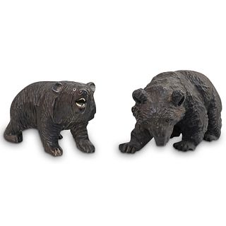 Pair Of Black Forest Carved Bears