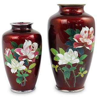 Cloisonne Enamel Floral Vases