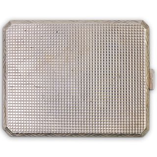 Sterling Silver Checkered Cigarette Case