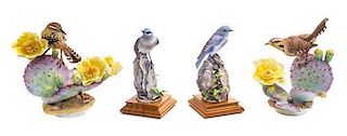 Two Pairs of Royal Worcester Porcelain Models of Birds Height of first 10 1/2 inches.