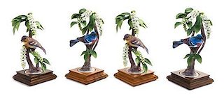 Two Royal Worcester Porcelain Models of Birds Height of first 9 3/4 inches.