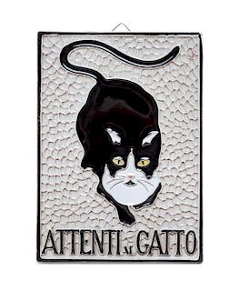 * An Italian Ceramic Plaque Height 6 x width 4 3/8 inches.