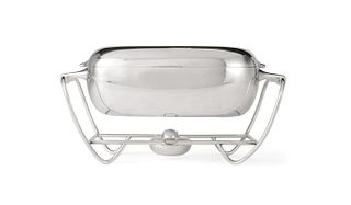 Very Rare Georg Jensen Mid-Century Sterling Silver Chafing Dish With Cover #1055
