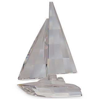 Swarovski " Sailboat " Crystal Figurine on Stand