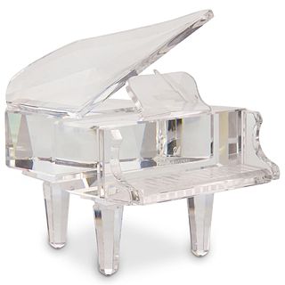 (2 Pc) Swarovski "Piano" Crystal Figurine