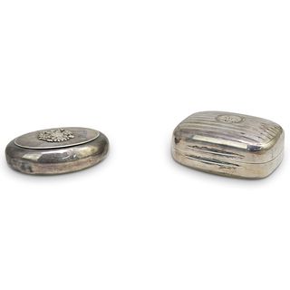 (2 Pc) English Sterling Silver Cases