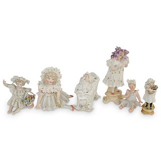 (6 Pc) German Porcelain Children Figurines Grouping
