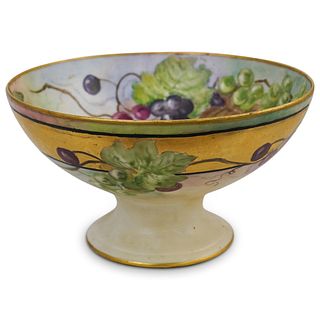 Signed Porcelain Fruit Centerpiece Bowl