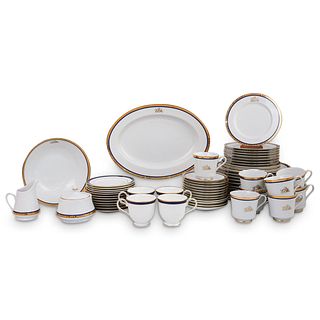 (66 Pcs) Srednick Porcelain 24k Dinnerware Set.