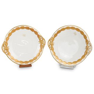 (2 Pc) French Porcelain Serving Plates
