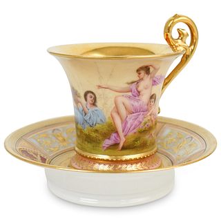 Royal Vienna Gilt Teacup and Saucer