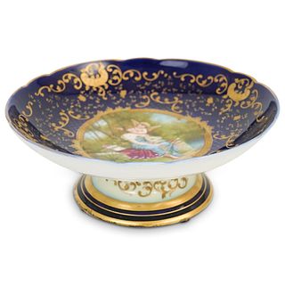 Royal Vienna Porcelain Pedestal Bowl