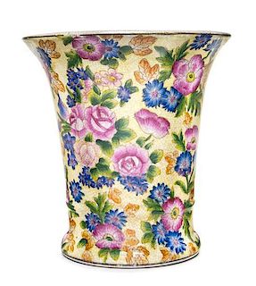 A Continental Porcelain Vase Height 8 3/8 inches.