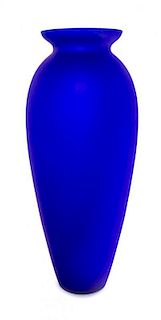 An Italian Glass Vase Height 20 inches.
