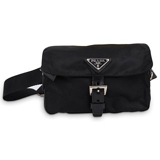 Prada Black Nylon Tessuto Belt Waist Bag