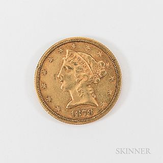 1878 $5 Liberty Head Gold Half Eagle