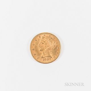 1883 $5 Liberty Head Gold Half Eagle