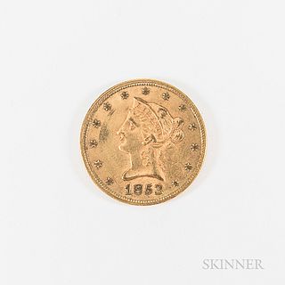 1853 $10 Liberty Head Gold Eagle