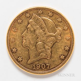 1907-D $20 Liberty Head Gold Coin