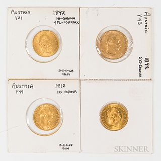 Four Austrian Gold Coins