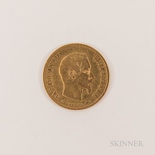 1858-A French 10 Franc Gold Coin
