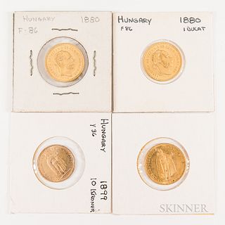 Four Hungarian Gold Coins