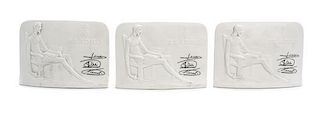 * Three Lladro Collector's Society Plaques Height 4 inches.
