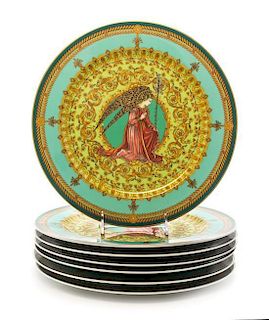 * A Group of Rosenthal Porcelain Christmas Plates Diameter 12 inches.