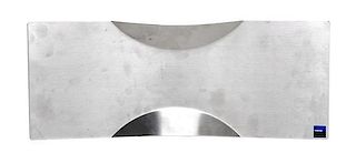 A Mono Cimetric Aluminum Tray Width 17 3/4 inches.