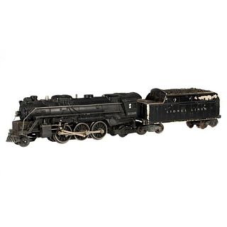 Lionel 2026 2-6-2 Steam Locomotive, 6466W Lionel lines tender