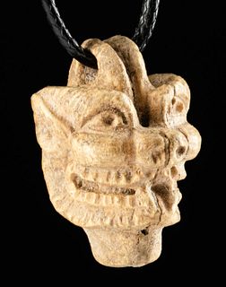 Neo-Babylonian Bone Amulet - Head of Pazuzu