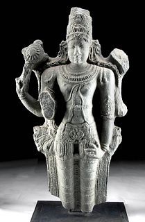 10th C. Indian Chola Dynasty Stone Vishnu, ex-Sotheby's