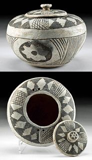 Prehistoric Anasazi Pottery Lidded Seed Jar, TL Tested