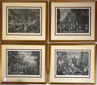 Four William Hogarth Engravings, Election Series