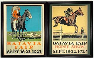 Roy Miller Silkscreens,Batavia Horse Show, Batavia Fair Illustration
