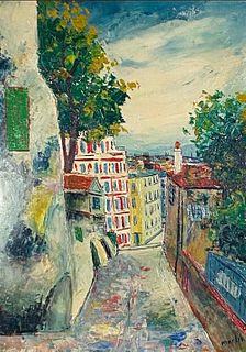 Elisee Maclet Oil, Paris, Montmartre