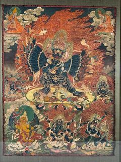 Tibetan Thangka of Mahakala